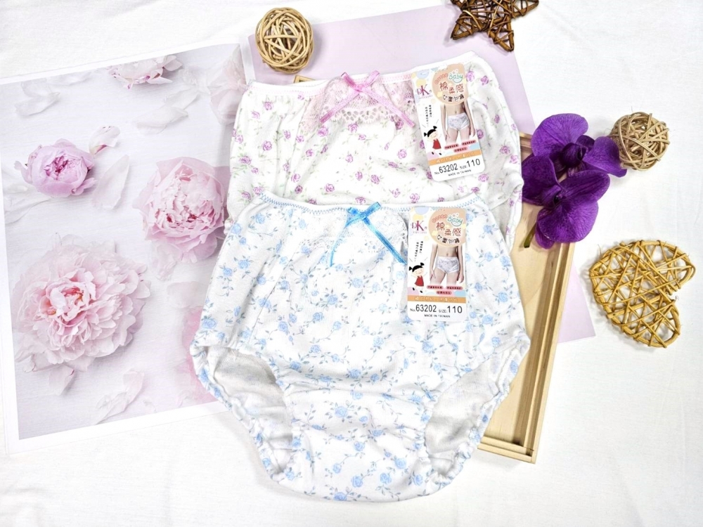 63202-玫瑰全印女童包褲
